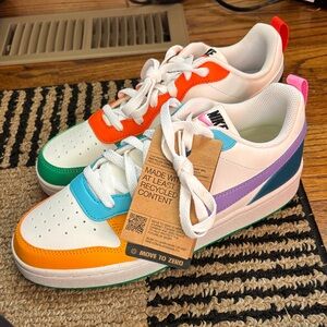 Nike Kids Colorful Sneakers - Orange, Green, Blue, Purple, White